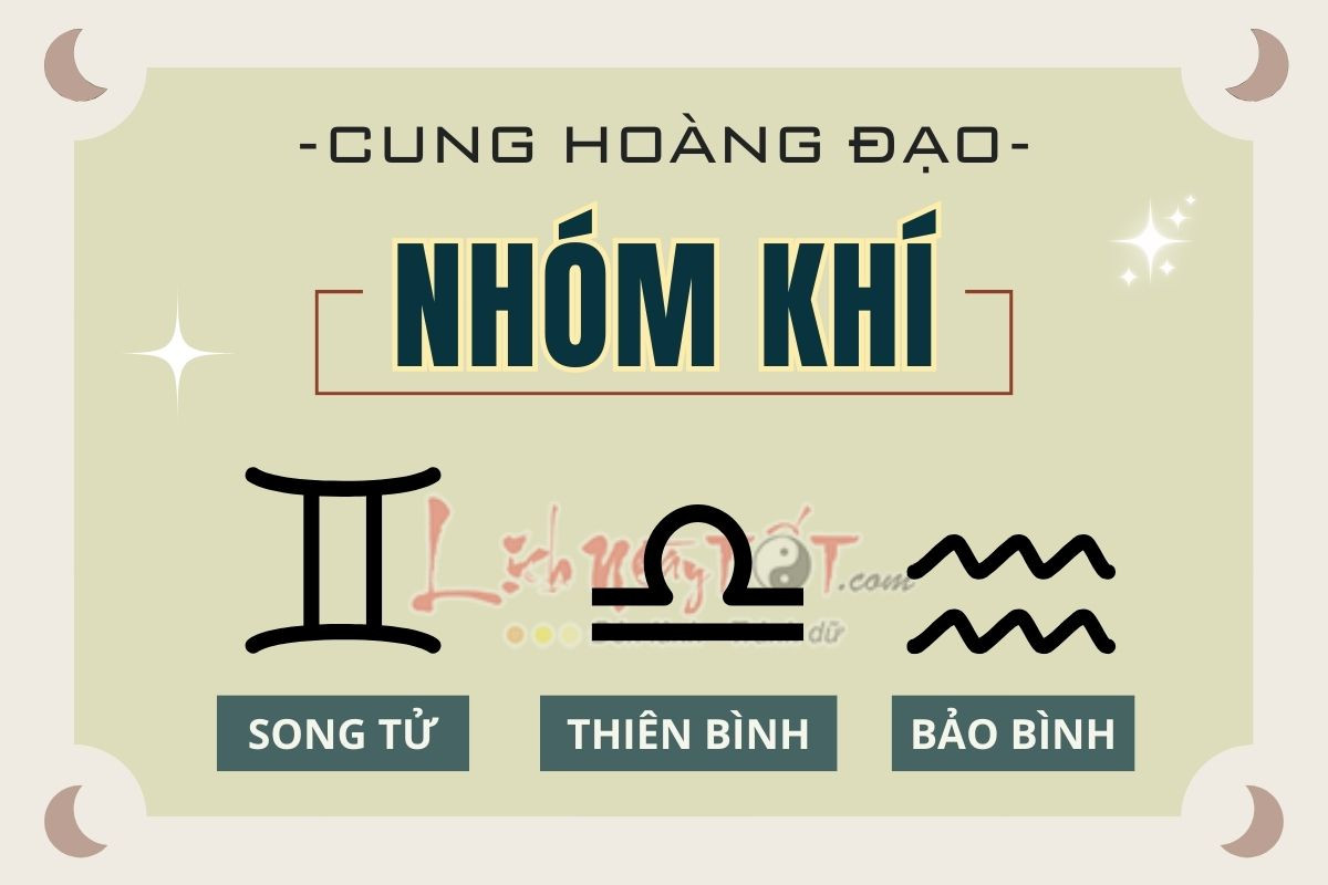 Cung Khí gồm những cung nào? Vén màn bí ẩn về đặc điểm, tính cách, sự nghiệp của nhóm Khí
